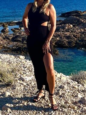 LSPACE Elegant Black Cut-Out Dress